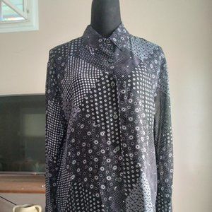 Jones New York Patterned Blouse | Size L